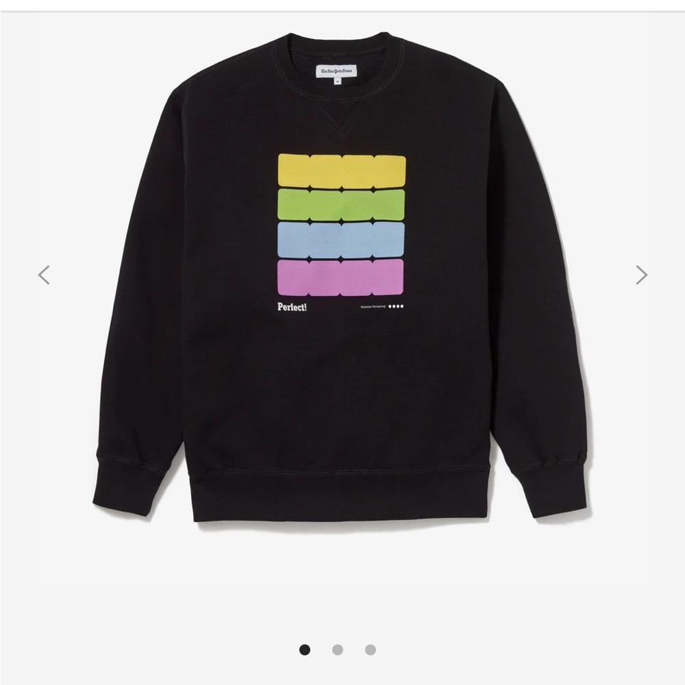 New York Times Perfect Game Colorful Graphic Crewneck Sweatshirt